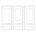 Wall Molding 3 Pack, Wainscoting Panels Kit with Dual-Line Wide & Narrow Profile, Lightweight Paintable Polystyrene, Easy to Install Accent Wall Trim for Interior Living Room, Bedroom,White