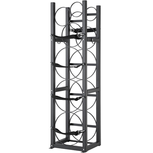 Refrigerant Tank Rack 6 Bottle Cylinder Holder Freon Oxygen Nitrogen