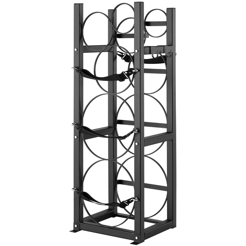 Refrigerant Tank Rack 5 Bottle Cylinder Holder for Freon Oxygen