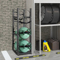 Refrigerant Tank Rack 5 Bottle Cylinder Holder for Freon Oxygen