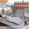 Stainless Steel Drop In Ice Chest 40qt Cooler Hinged Cover Drain