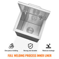 Stainless Steel Drop In Ice Chest 40qt Cooler Hinged Cover Drain