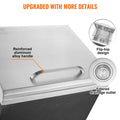 Stainless Steel Drop In Ice Chest 40qt Cooler Hinged Cover Drain