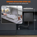 Stainless Steel Drop In Ice Chest 40qt Cooler Hinged Cover Drain