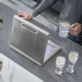 Stainless Steel Drop In Ice Chest 40qt Cooler Hinged Cover Drain