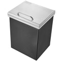 Stainless Steel Drop In Ice Chest 40qt Cooler Hinged Cover Drain