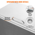Stainless Steel Drop-in Ice Chest 40qt Cooler Hinged Cover Drain