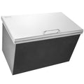 Stainless Steel Drop-in Ice Chest 40qt Cooler Hinged Cover Drain