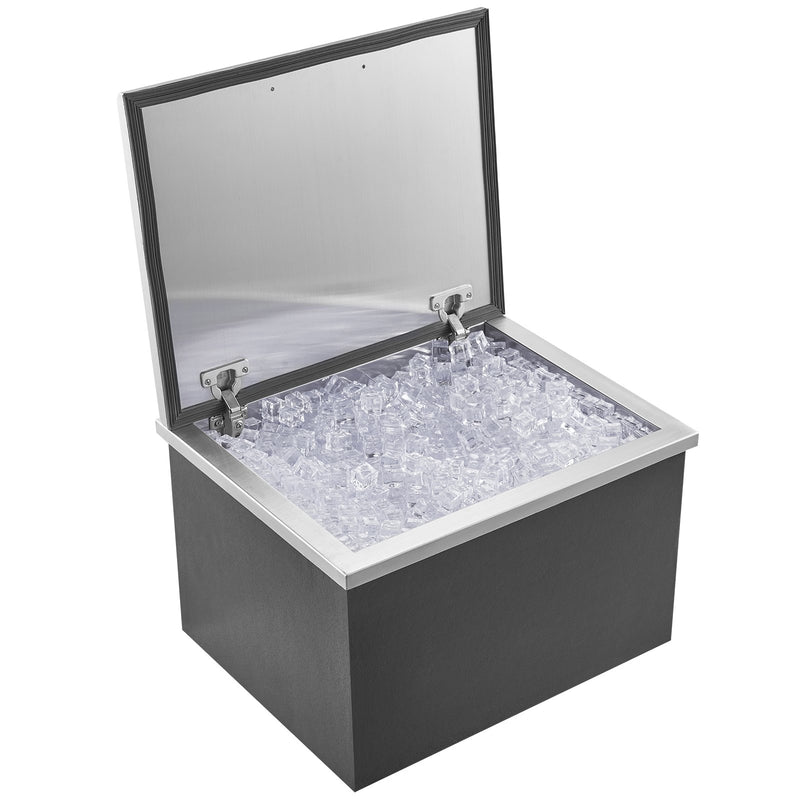 Stainless Steel Drop-In Ice Chest 40qt Cooler Hinged Cover