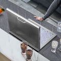 Stainless Steel Drop-In Ice Chest 40qt Cooler Hinged Cover