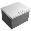 Stainless Steel Drop-In Ice Chest 40qt Cooler Hinged Cover