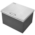 Stainless Steel Drop-In Ice Chest 40qt Cooler Hinged Cover