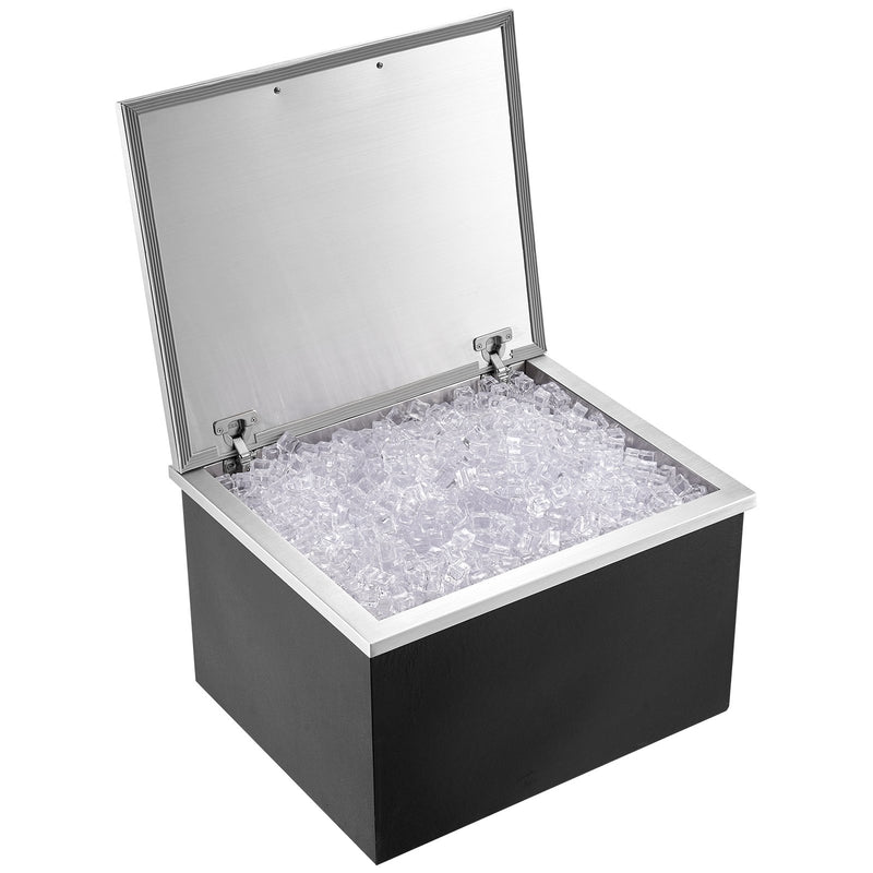Drop in Ice Chest 40qt Stainless Steel Cooler Hinged Cover
