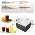 Drop in Ice Chest 40qt Stainless Steel Cooler Hinged Cover