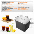 Drop In Ice Chest 40qt Stainless Steel Cooler with Drain Plug