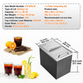 Stainless Steel Drop In Ice Chest 18