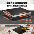 Built-in Electric Cooktop 4 Burner Radiant Ceramic 23.2x20.5in