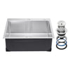 25 inch Kitchen Sink Workstation, 304 Stainless Steel Top Mount Sinks, Drop-In Single Bowl Farmhouse Basin with Accessories, Household Dishwasher Sinks for RV, Prep Kitchen, Laundry Room, Bar