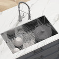 304 Stainless Steel Drop-In Sink Single Bowl 32 inch Undermount