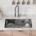 304 Stainless Steel Drop-In Sink Single Bowl 32 inch Undermount