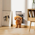 Pet Door, 31.2 x 43.5 cm Metal Frame with Lock and 3-Flap System, Weatherproof Doggy Door, Easy to Install in Interior or Exterior Walls, Pet Door Suitable for Cat Doggie Kitties (White-Medium)