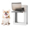 VEVOR Pet Door 23.6x33.5cm Metal Frame Lock 3-Flap Weatherproof White