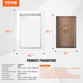 VEVOR Pet Door 23.6x33.5cm Metal Frame Lock 3-Flap Weatherproof White
