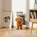 VEVOR Pet Door 23.6x33.5cm Metal Frame Lock 3-Flap Weatherproof White