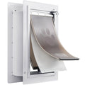 VEVOR Pet Door 23.6x33.5cm Metal Frame Lock 3-Flap Weatherproof White