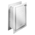 VEVOR Pet Door 23.6x33.5cm Metal Frame Lock 3-Flap Weatherproof White