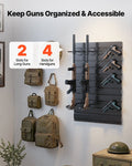 Gun Rack Wall Mount Rifle Shotgun Handgun Storage 2 Rifles 4