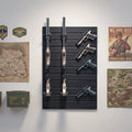 Gun Rack Wall Mount Rifle Shotgun Handgun Storage 2 Rifles 4