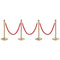 Stanchion Post 4-Pack Crowd Control Queue Barrier Red Velvet Rope