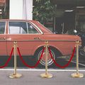 Stanchion Post 4-Pack Crowd Control Queue Barrier Red Velvet Rope