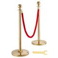 Stanchion Post 4-Pack Crowd Control Queue Barrier Red Velvet Rope