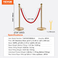 Stanchion Post 6-Pack Stainless Steel Crowd Control Queue Barrier