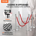 Stanchion Post 4-Pack Crowd Control Barrier Red Velvet Rope 5FT Queue