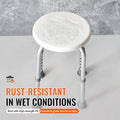 Adjustable Shower Chair 300lbs Capacity Non-Slip Bathtub Seat