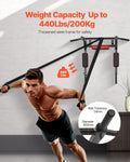 Wall Mounted Pull Up Bar Dip Station 440lbs Home Gym Fitness