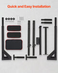 Wall Mounted Pull Up Bar Dip Station 440lbs Home Gym Fitness