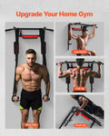 Wall Mounted Pull Up Bar Dip Station 440lbs Home Gym Fitness