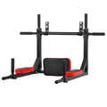 Wall Mounted Pull Up Bar Dip Station 440lbs Home Gym Fitness