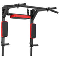 Wall Mounted Pull Up Bar Dip Station 440lbs Home Gym Fitness