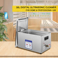 Digital Ultrasonic Cleaner 30L 40kHz Stainless Steel Heater Timer