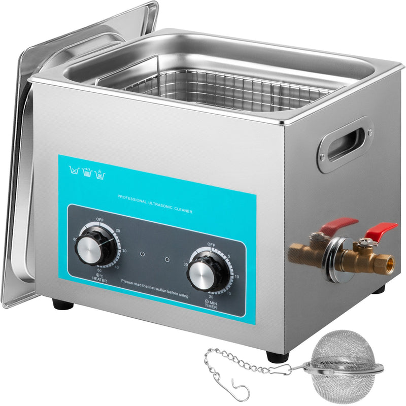 Ultrasonic Jewelry Cleaner Heater Timer Dentures Glasses Rings