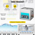 Ultrasonic Jewelry Cleaner Heater Timer Dentures Glasses Rings
