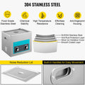 Ultrasonic Jewelry Cleaner Heater Timer Dentures Glasses Rings