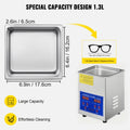 Ultrasonic Cleaner 1.3 L Ultrasonic Parts Cleaner with Heater Timer,