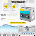 Knob 3L Ultrasonic Cleaner 40kHz Heater Timer Stainless Steel