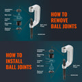 Ball Joint Press Kit 10pcs C-Frame Tool Automotive 2WD 4WD Cars